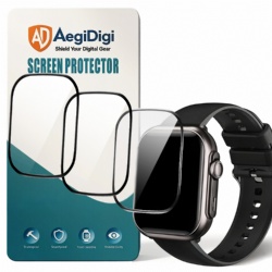 9H Templed Glass for G62 1.85” Smart watch, 3 Pack Shatterproof Screen Protector, 3D Full Coverage PMMA Film